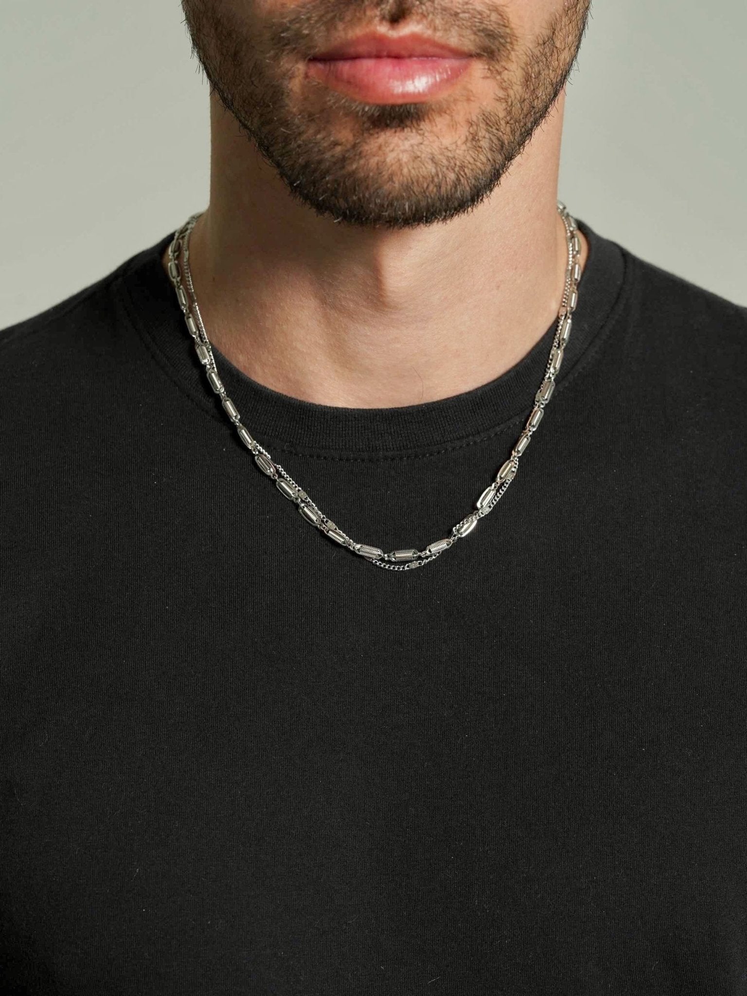 Layered Curb Chain Necklace Men - Men's Necklaces - Someone & HerOwn