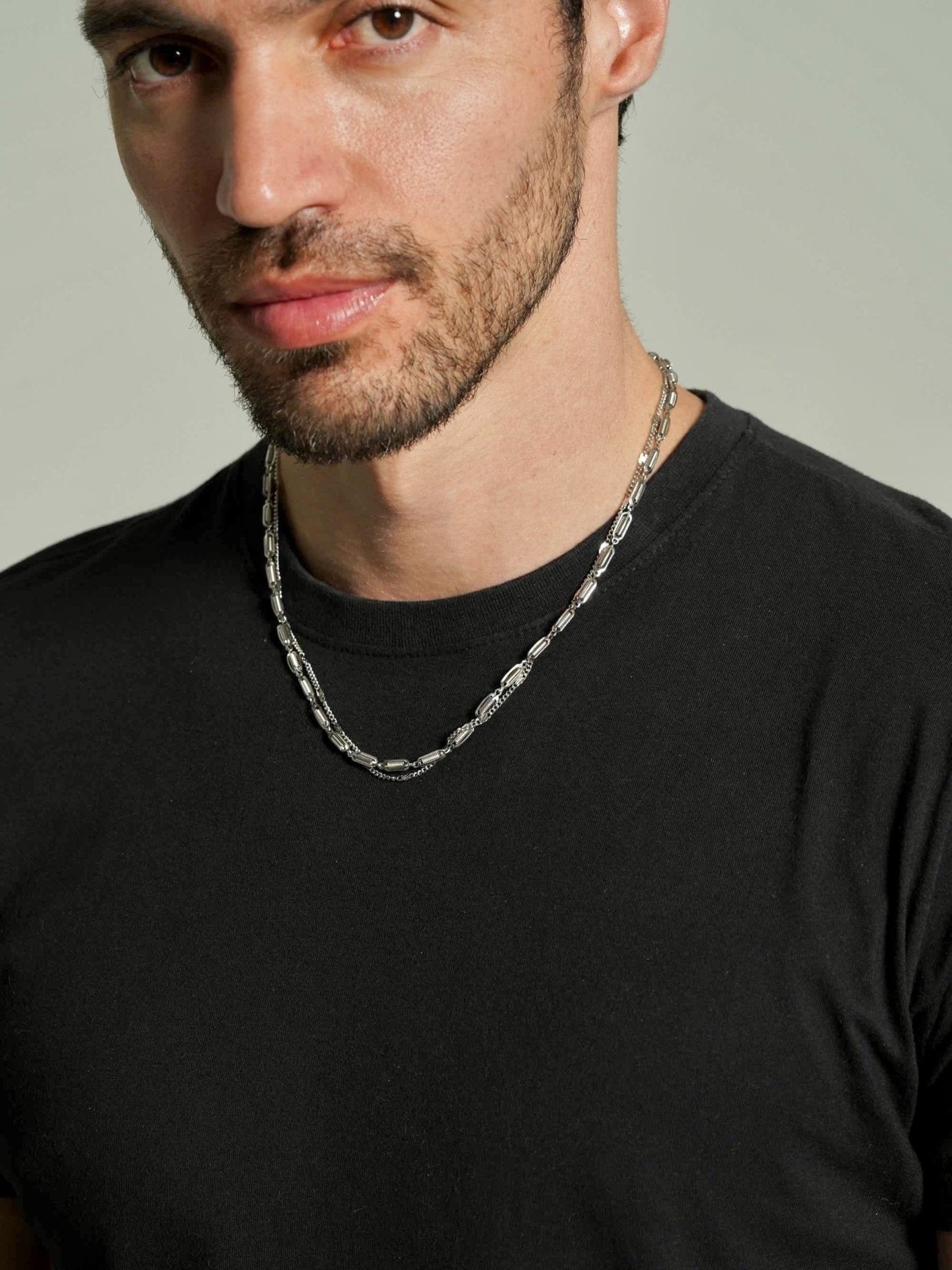 Layered Curb Chain Necklace Men - Men's Necklaces - Someone & HerOwn