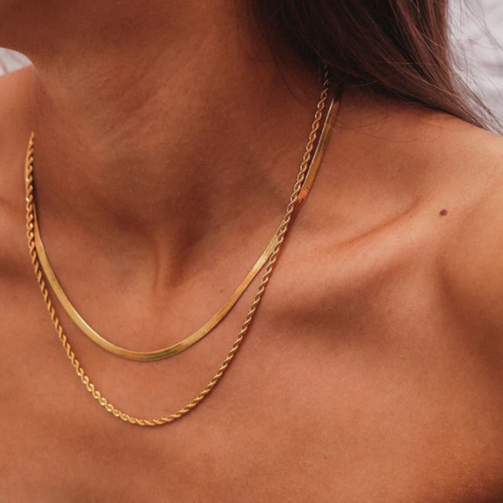 Layered Herringbone Necklace - Women's Necklaces - Someone & HerOwn