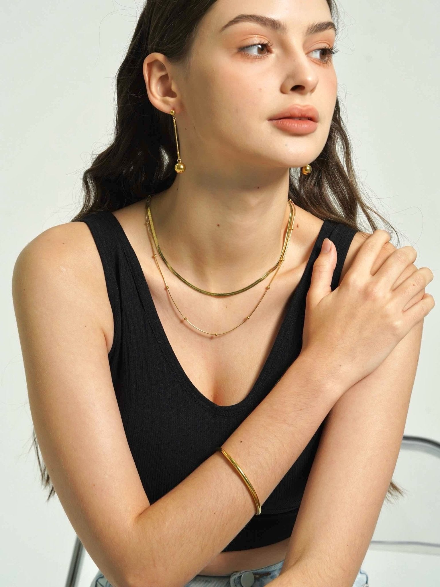 Layered Herringbone Necklace - Women's Necklaces - Someone & HerOwn