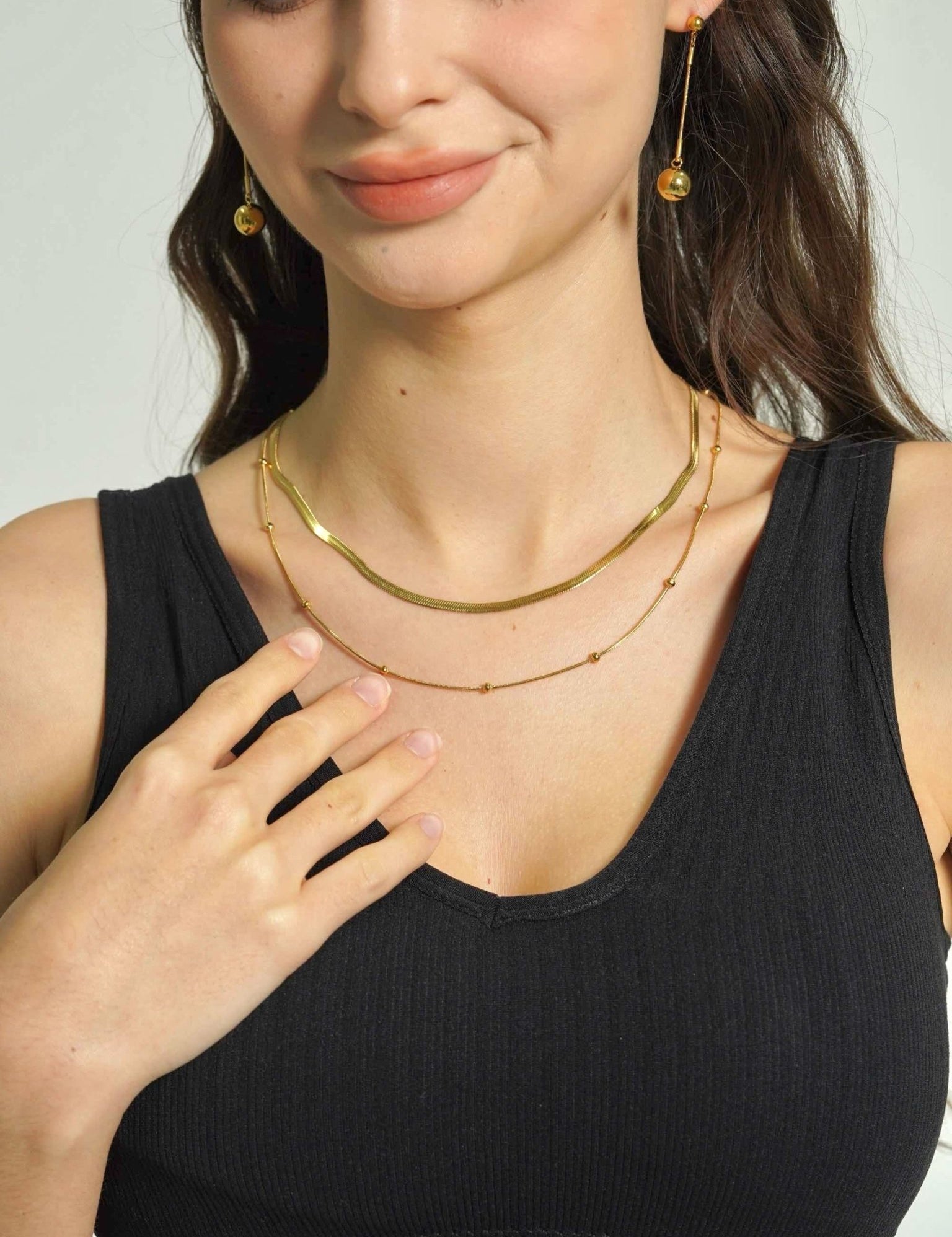 Layered Herringbone Necklace - Women's Necklaces - Someone & HerOwn