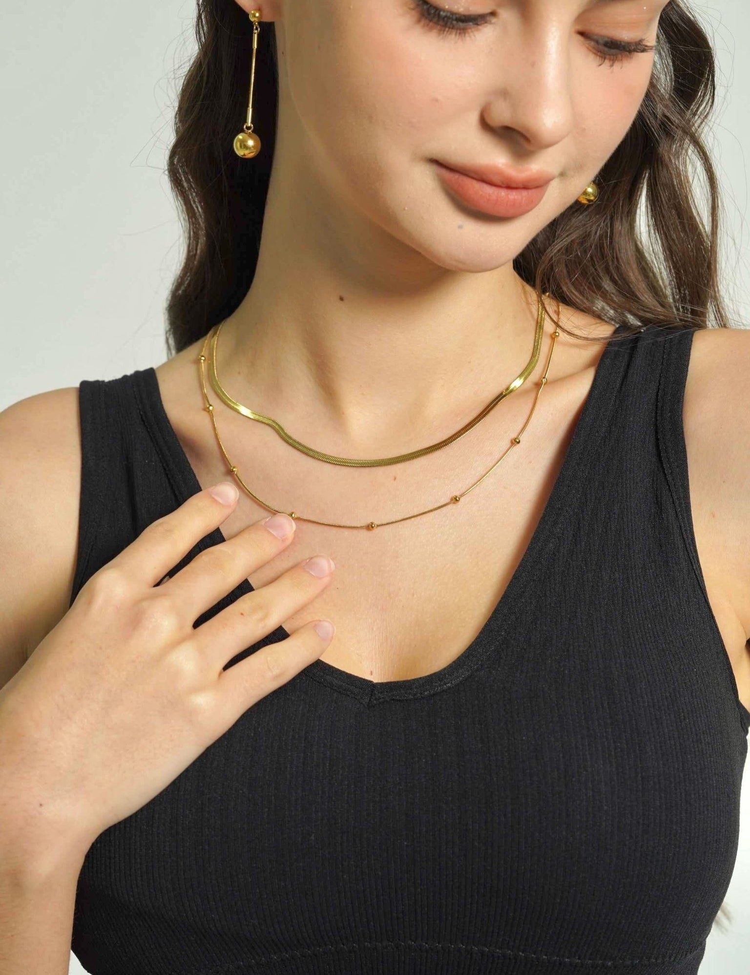 Layered Herringbone Necklace - Women's Necklaces - Someone & HerOwn