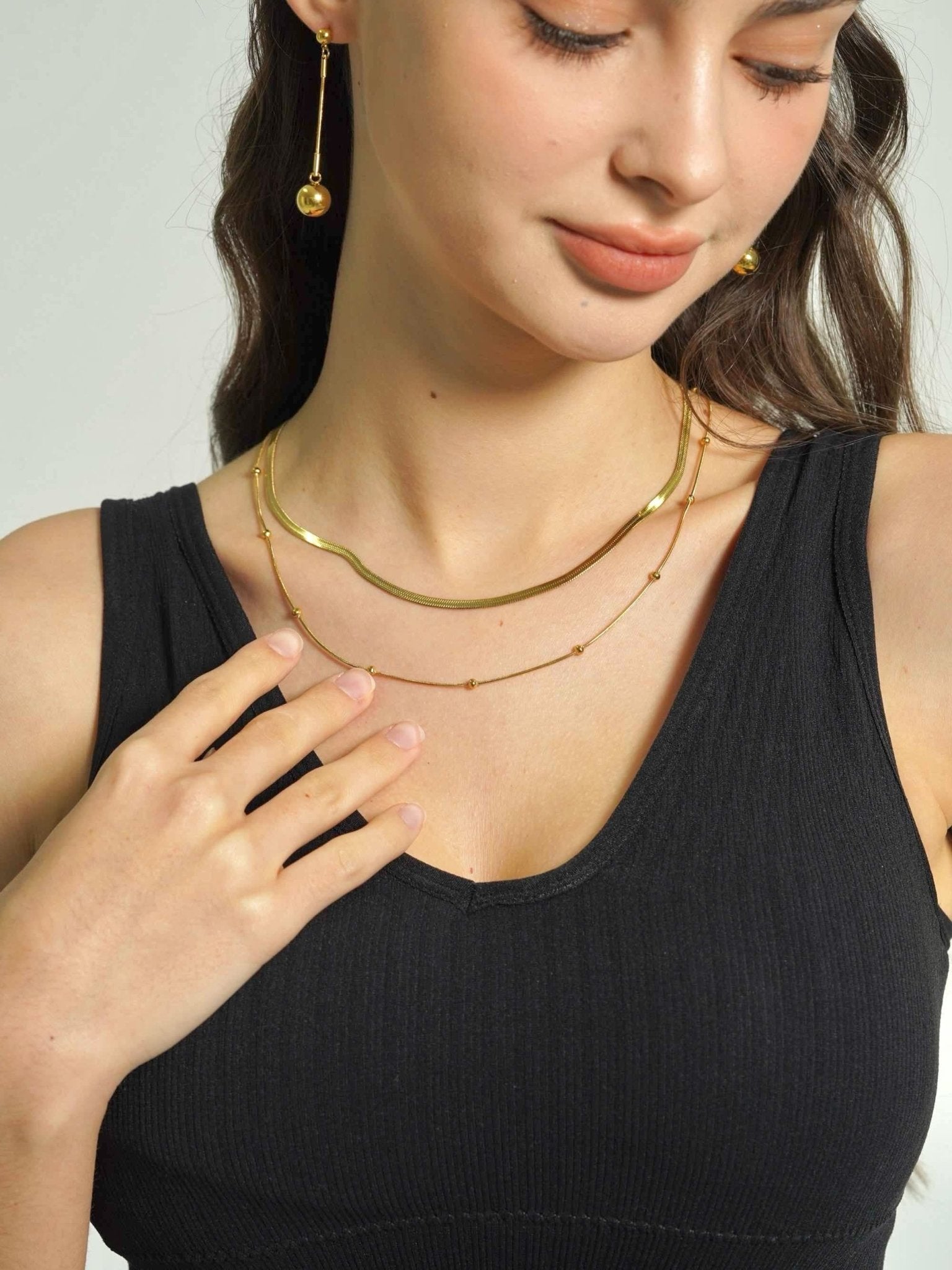 Layered Herringbone Necklace - Women's Necklaces - Someone & HerOwn