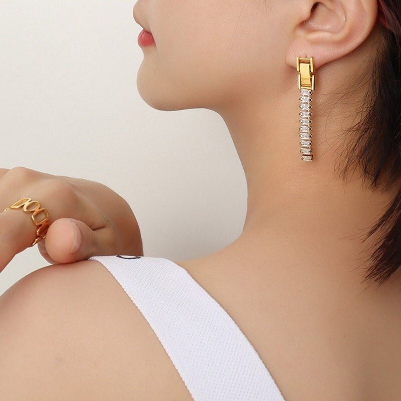 Long Diamond Earrings - Women's Earrings - Someone & HerOwn