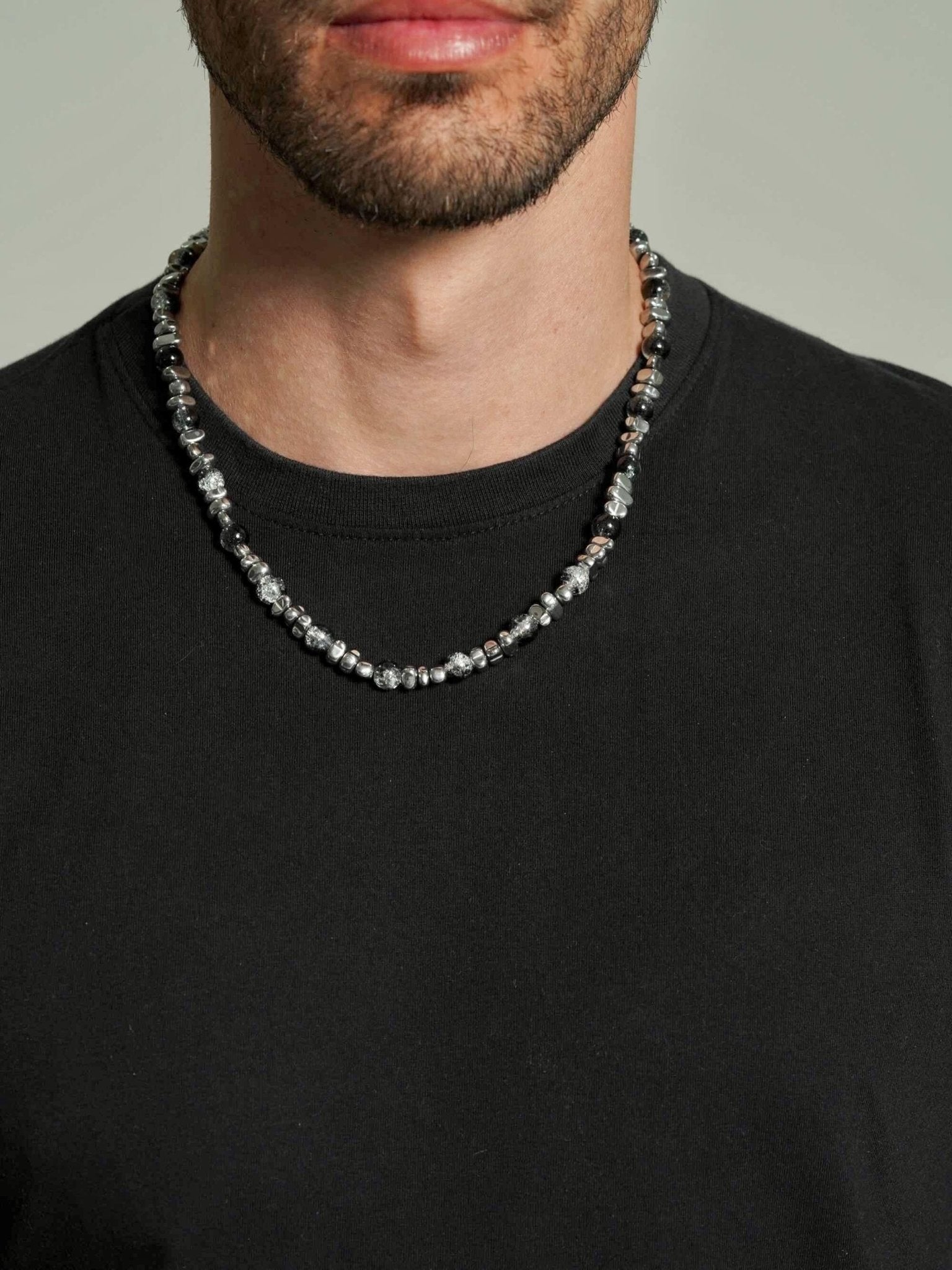 Hematite Beaded Necklace Men - Men&#39;s Necklaces - Someone &amp; HerOwn