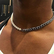 Pearl Chain Necklace Men - Men's Necklaces - Someone & HerOwn