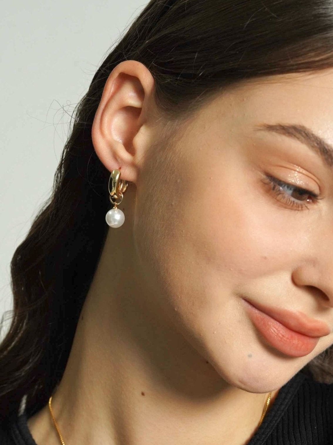 Pearl Drop Hoops - Women's Earrings - Someone & HerOwn