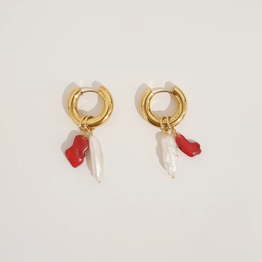 Pearl Drop Hoops - Women's Earrings - Someone & HerOwn