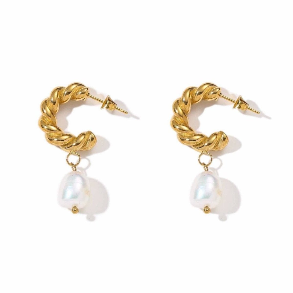 Pearl Drop Hoops - Women's Earrings - Someone & HerOwn