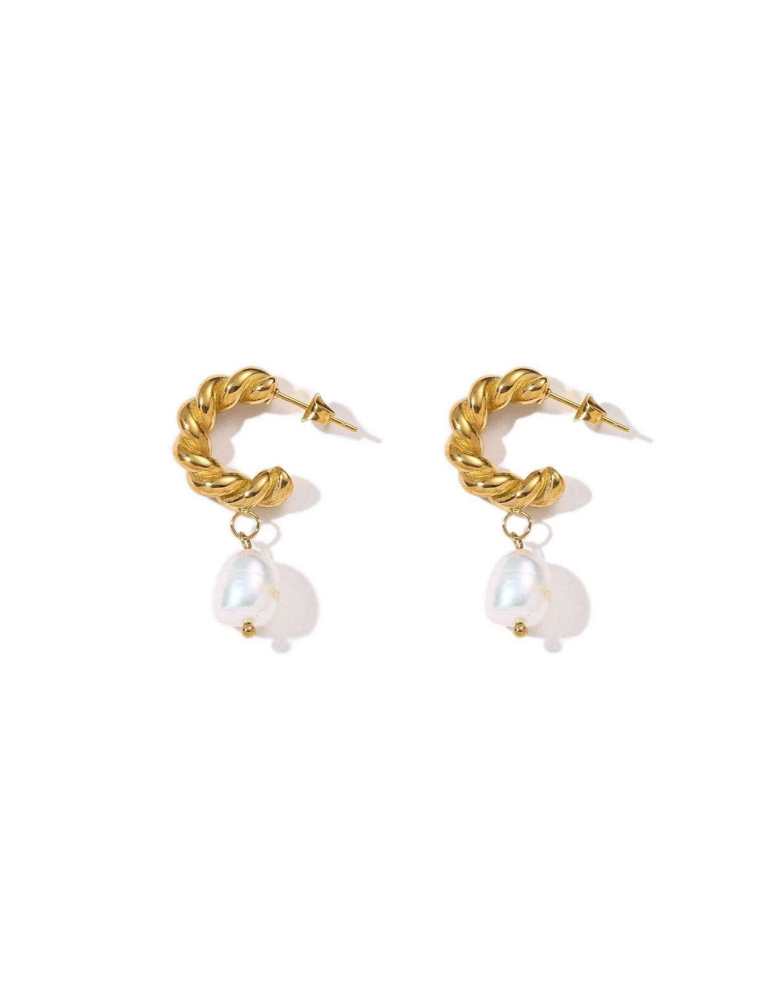 Pearl Drop Hoops - Women's Earrings - Someone & HerOwn