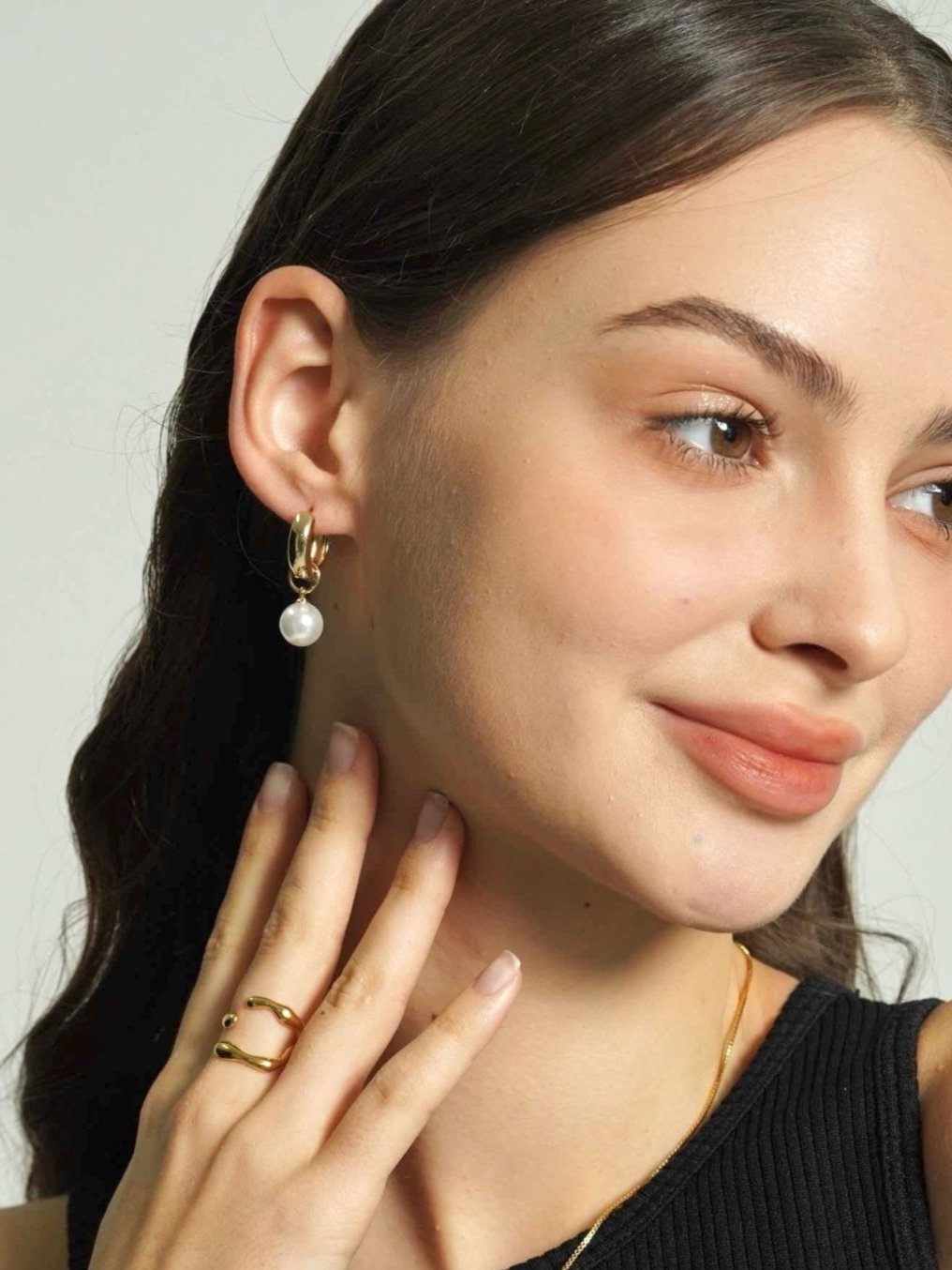 Pearl Drop Hoops - Women's Earrings - Someone & HerOwn