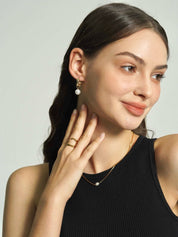 Pearl Drop Hoops - Women's Earrings - Someone & HerOwn