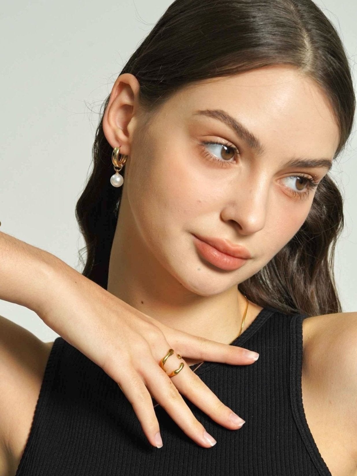 Pearl Drop Hoops - Women's Earrings - Someone & HerOwn