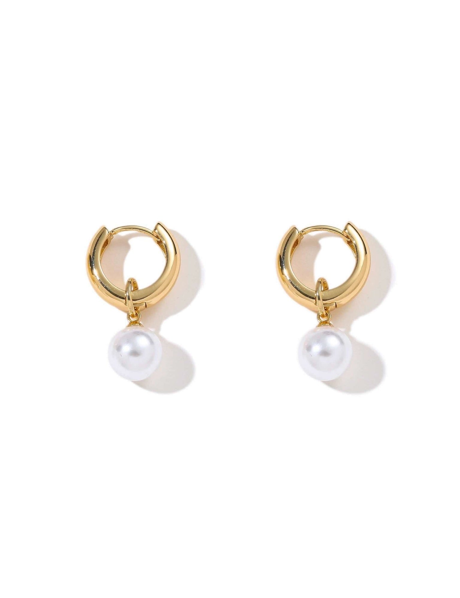 Pearl Drop Hoops - Women's Earrings - Someone & HerOwn