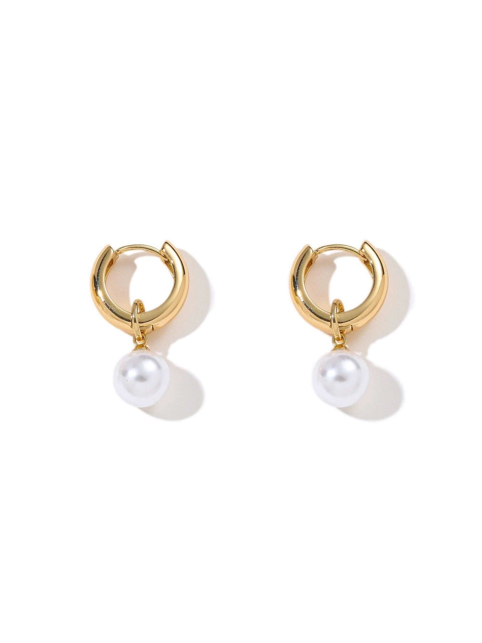 Pearl Drop Hoops - Women's Earrings - Someone & HerOwn