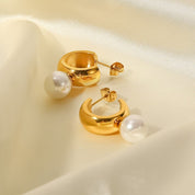 Pearl Hoop Earrings - Women's Earrings - Someone & HerOwn