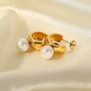 Pearl Hoop Earrings - Women's Earrings - Someone & HerOwn