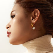 Pearl Hoop Earrings - Women's Earrings - Someone & HerOwn