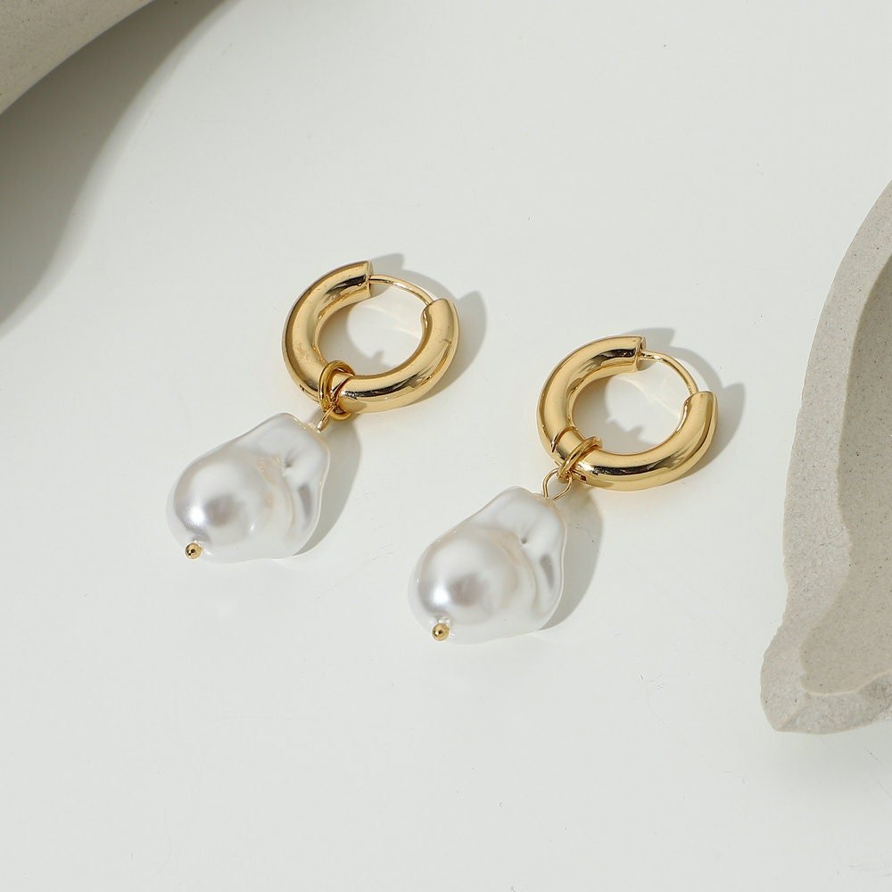 Pearl Huggie Earrings - Women's Earrings - Someone & HerOwn