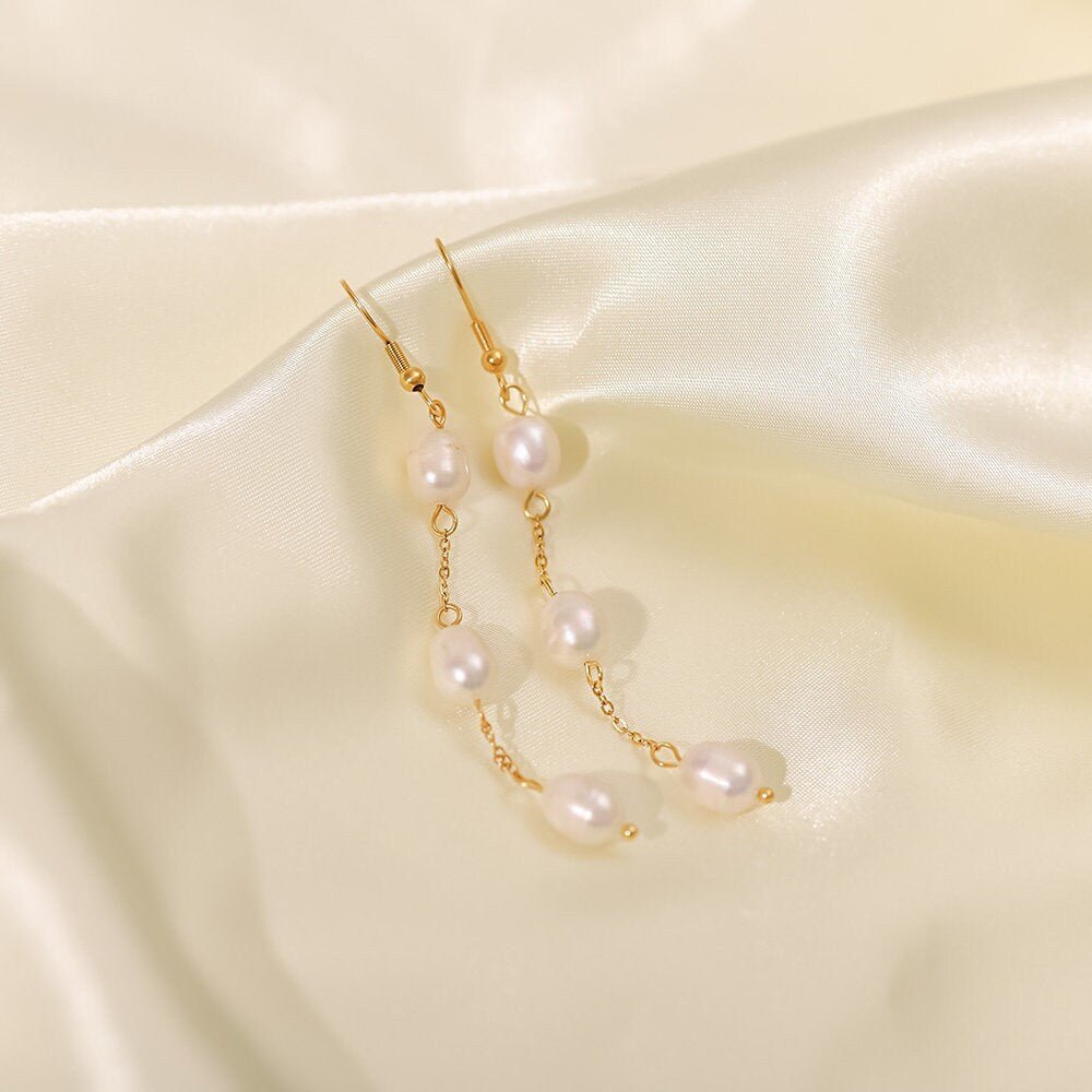 Pearl Threader Earrings - Women's Earrings - Someone & HerOwn