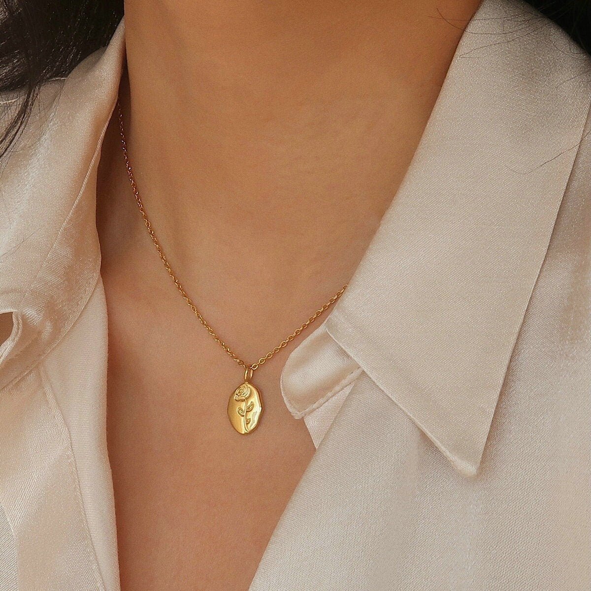 Rose Coin Necklace - Women's Necklaces - Someone & HerOwn