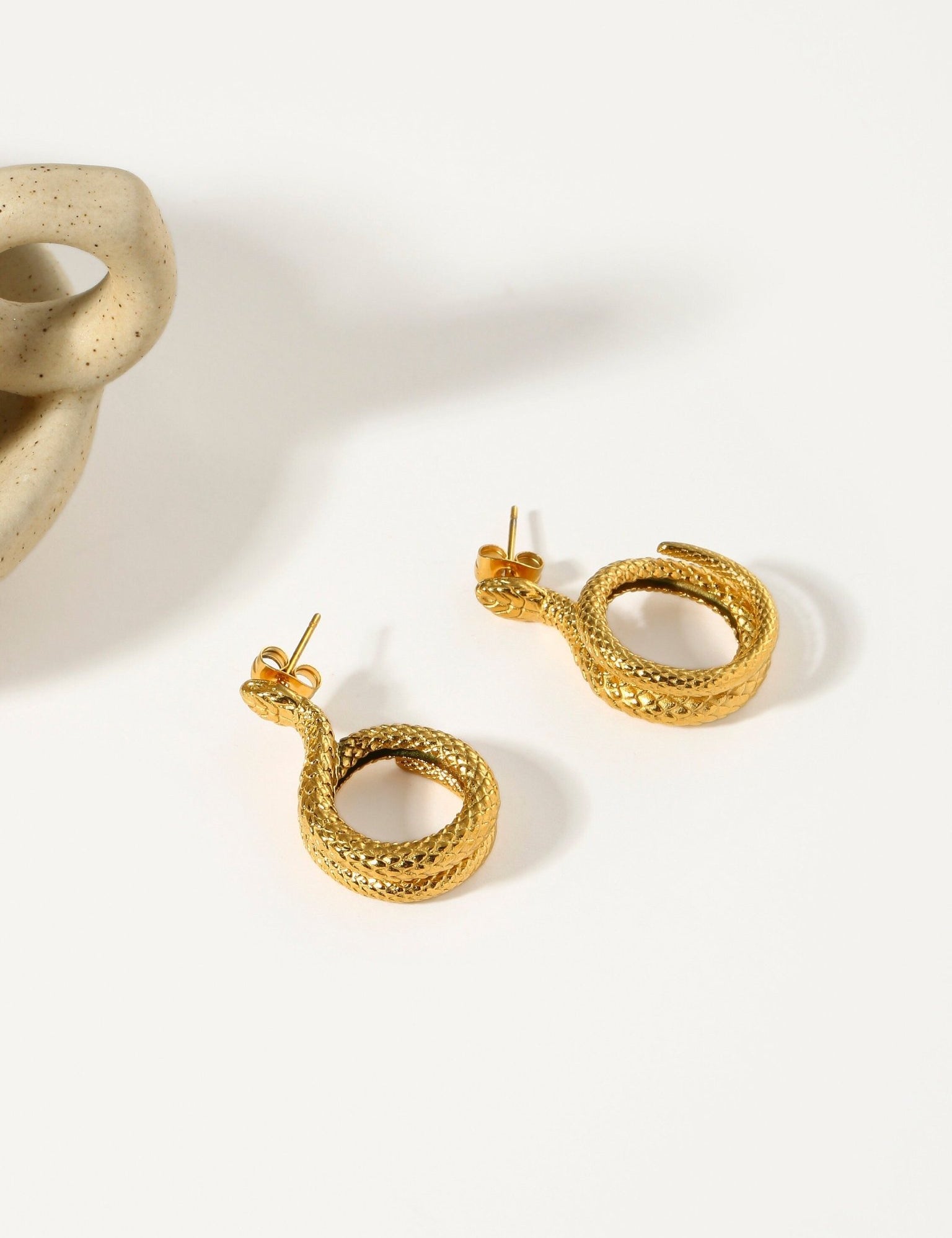 Snake Hoop Earrings - Women's Earrings - Someone & HerOwn