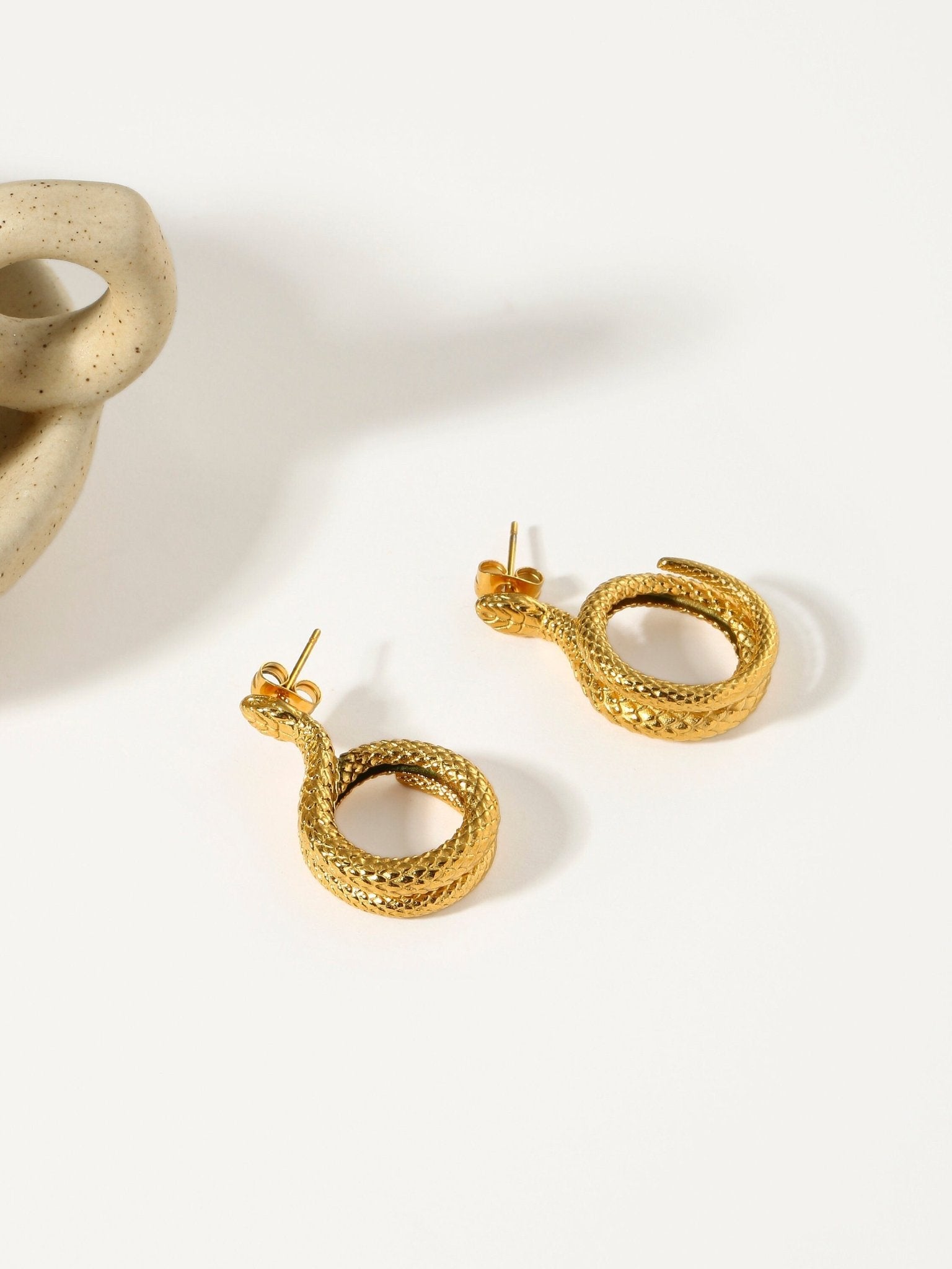 Snake Hoop Earrings - Women's Earrings - Someone & HerOwn