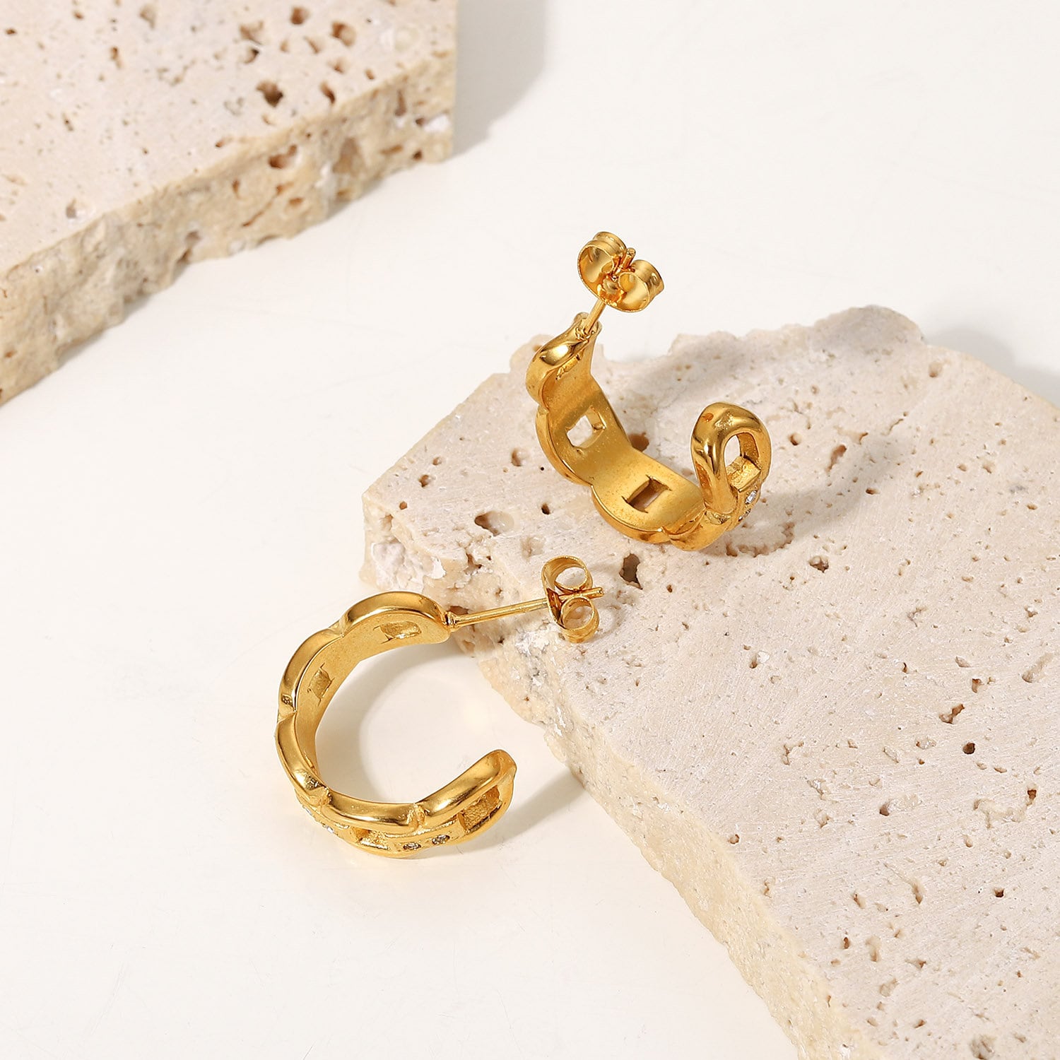 Square Gold Earrings - Women's Earrings - Someone & HerOwn