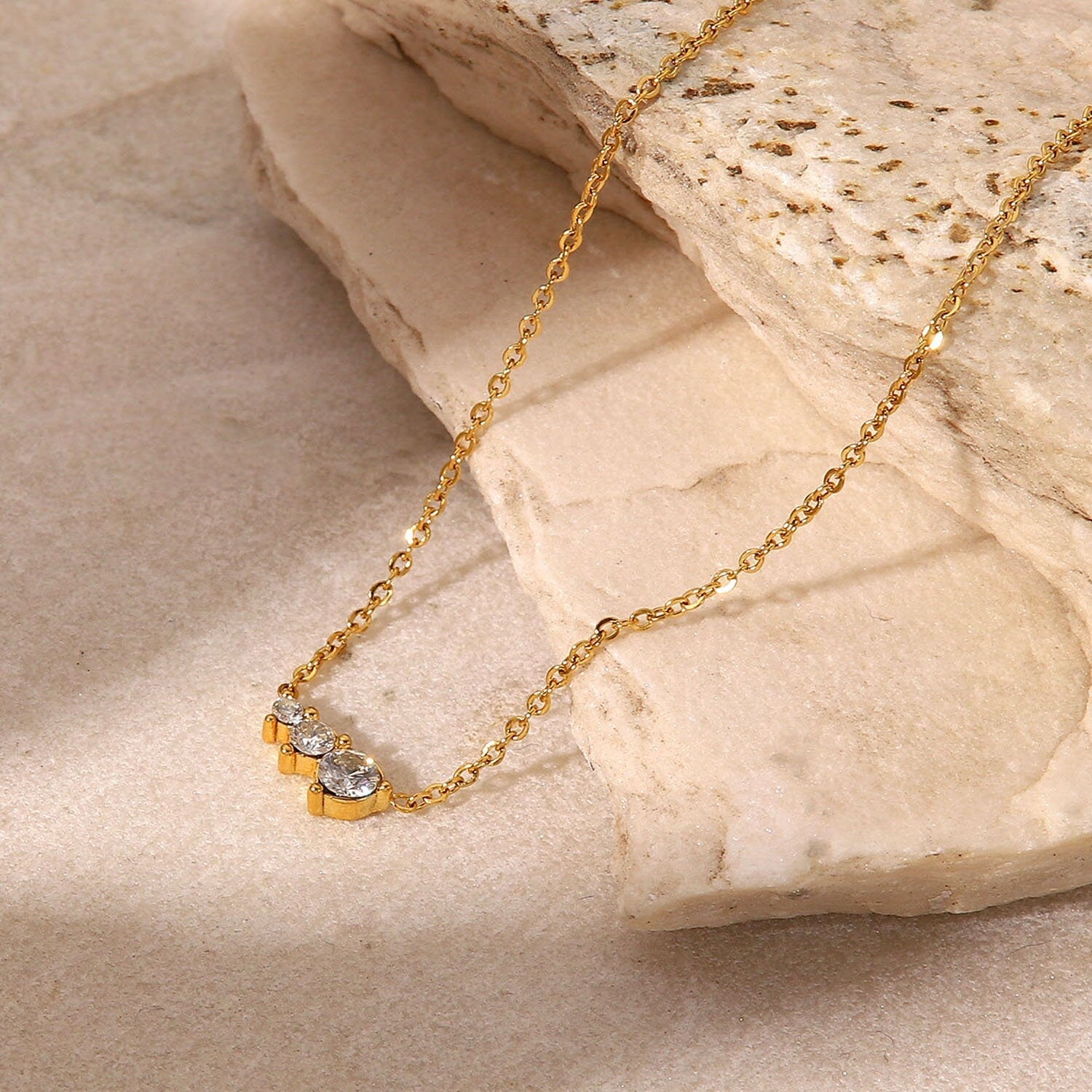 Three Diamond Necklace - Women's Necklaces - Someone & HerOwn