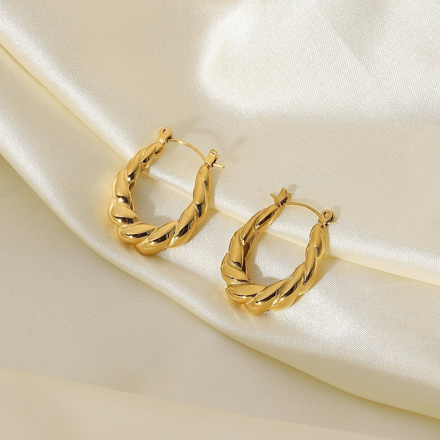 Twisted Hoop Earrings - Women's Earrings - Someone & HerOwn