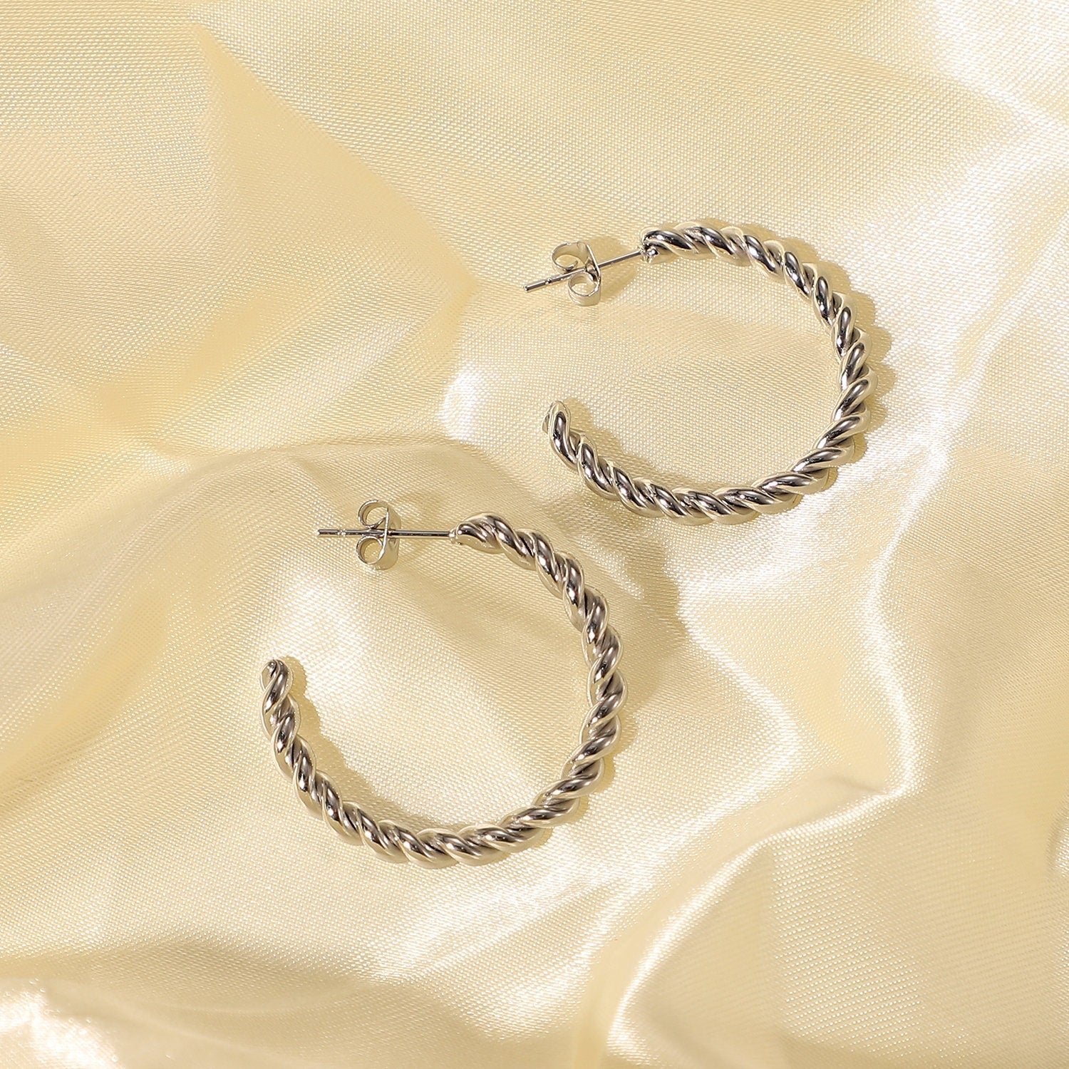 Twisted Hoop Earrings - Women's Earrings - Someone & HerOwn