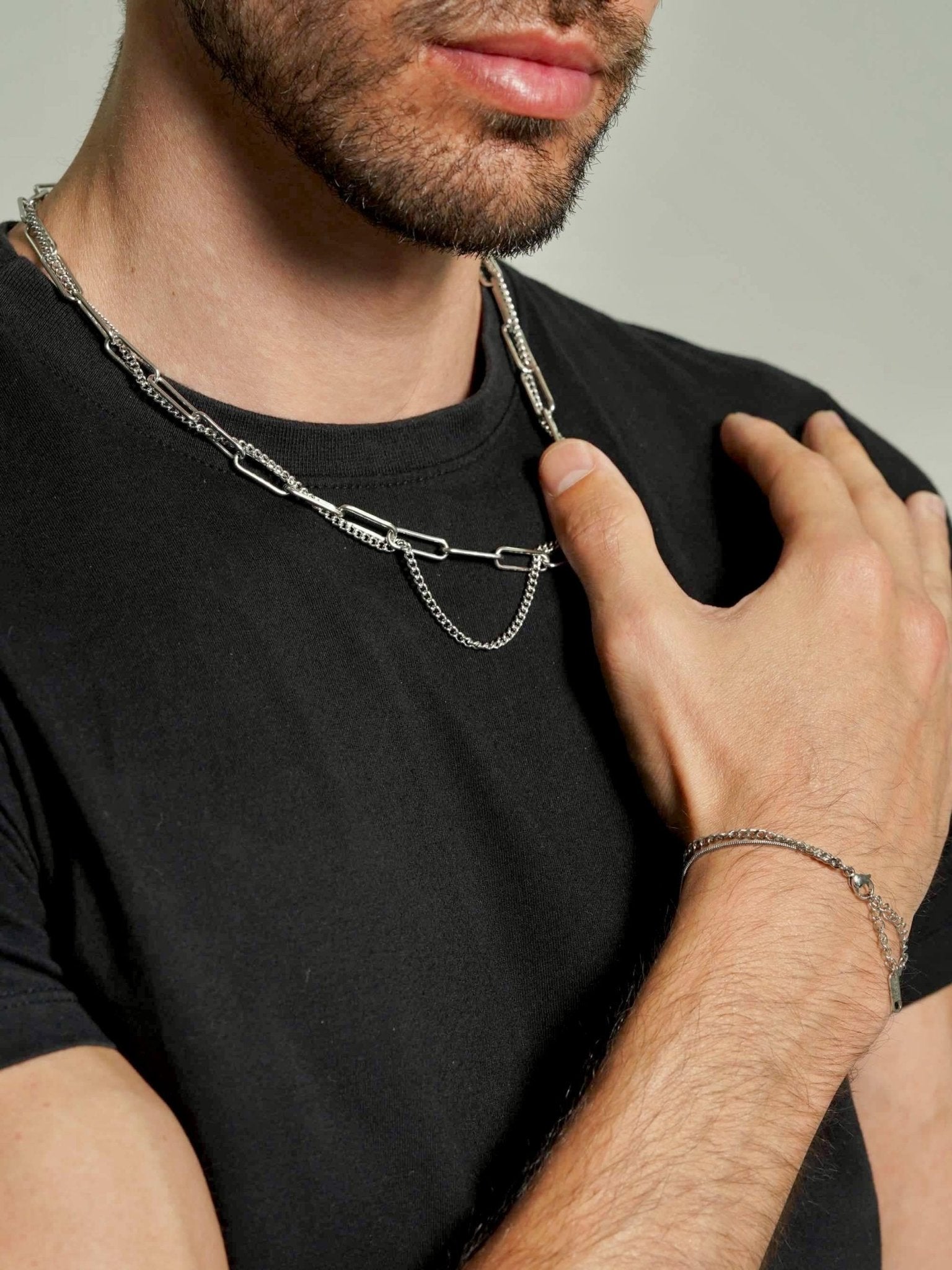 Two Strand Link Chain Necklace Men - Men's Necklaces - Someone & HerOwn