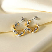 Two Tone Hoop Earrings - Women's Earrings - Someone & HerOwn