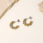 Two Tone Hoop Earrings - Women's Earrings - Someone & HerOwn