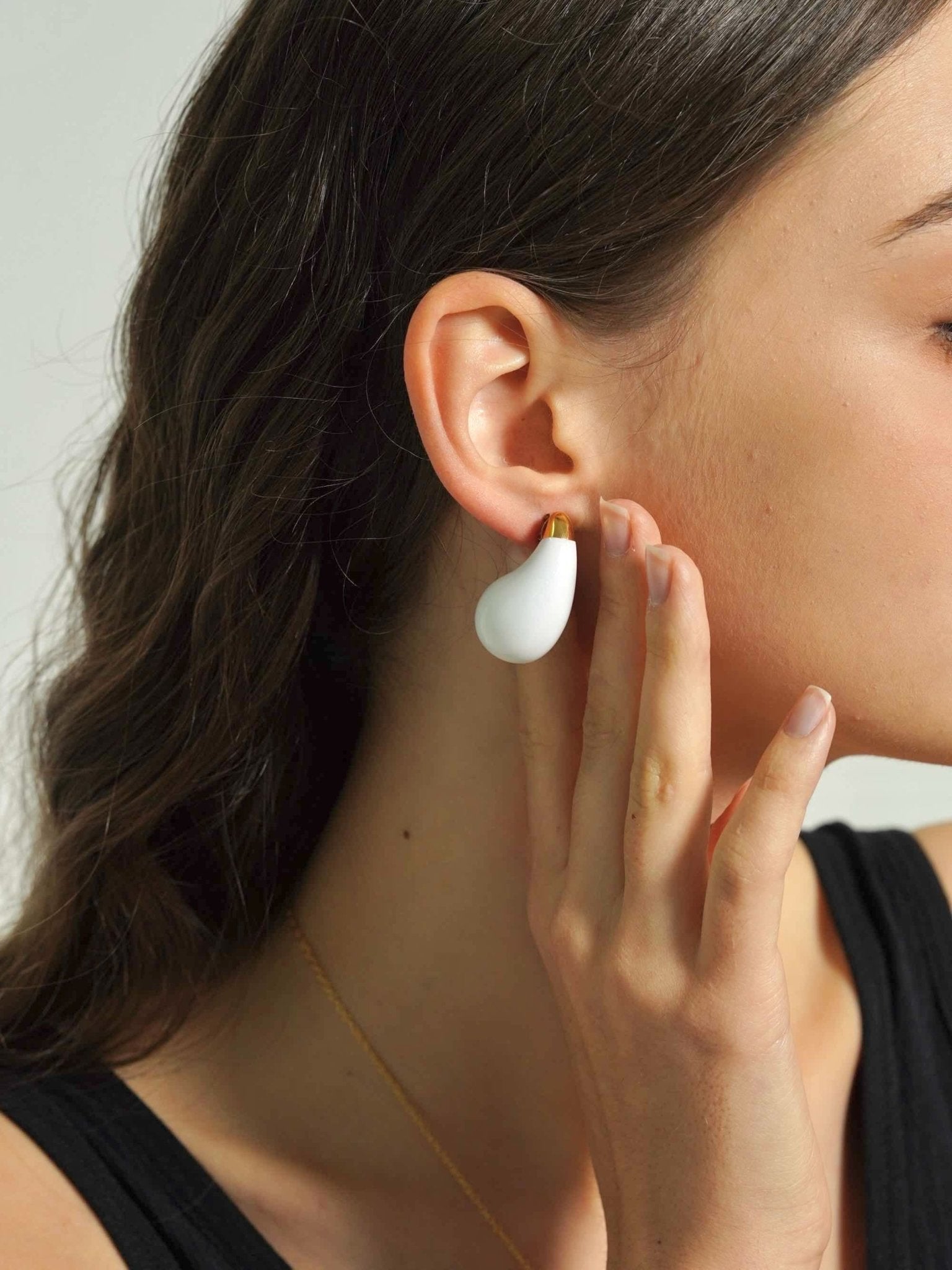 White Chunky Dupe Earrings - Women's Earrings - Someone & HerOwn