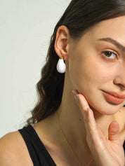 White Chunky Dupe Earrings - Women's Earrings - Someone & HerOwn