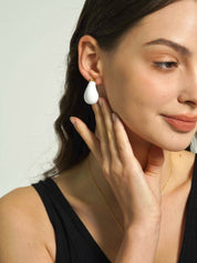 White Chunky Dupe Earrings - Women's Earrings - Someone & HerOwn